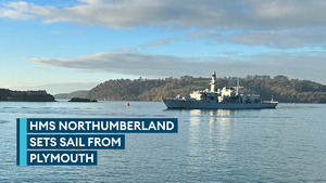 Watch: Stunning views of HMS Northumberland leaving Devonport