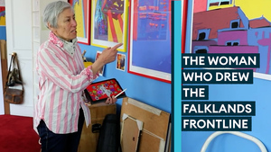 The woman who drew official pictures of the Falklands frontline