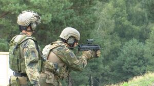 German Army Trains At Sennelager During British Absence