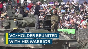 Emotional time as VC-holder drives his Warrior once again