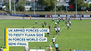 Fijian power proves too much as UK Armed Forces lose World Cup semi-final
