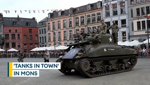 The tanks are back in town to celebrate liberation of Mons