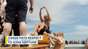 HMS Prince of Wales pays respects to King Neptune 