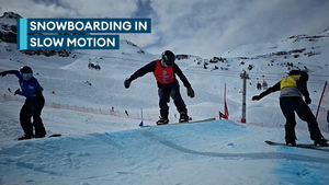 The best of the BFBS Snowboard Cross in slow-motion