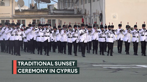 Band and Bugles of The Rifles Sounding Retreat in Cyprus