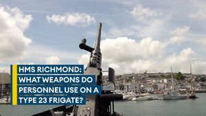Take a look at some of the weapons Royal Navy sailors use