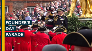 Crowds gather for Founder's Day at the Royal Chelsea Hospital