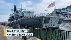 Arriving in London for DSEI is a 'real moment' for HMS Iron Duke