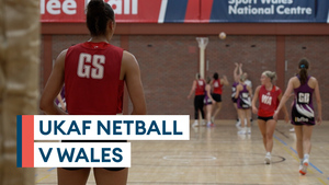 UKAF netball test themselves against Welsh Commonwealth Games team