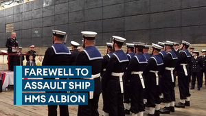 Crew of HMS Albion says goodbye to ship in special ceremony