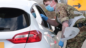 Coronavirus: Soldiers Help With Testing At Glasgow Airport