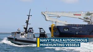 Milestone moment as Royal Navy trials minehunting 'mothership' and autonomous vessels together for first time