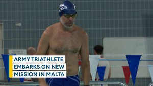 Army triathlete will use sport to help disadvantaged children in Malta