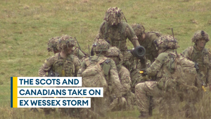 Canadian troops join Royal Regiment of Scotland for Excercise Wessex Storm