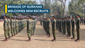 Gurkha recruits swear their allegiance to the King in Nepal