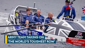 A team on a mission to row across the Pacific in 45 days