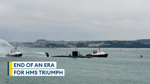 HMS Triumph completes her final journey to Devonport