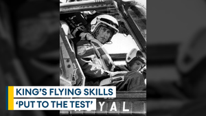 When the King's helicopter flying skills were put to the test during emergency landing