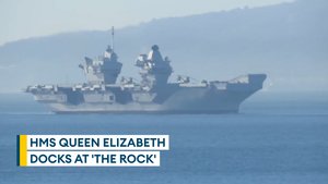 HMS Queen Elizabeth arrives in Gibraltar 