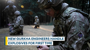 Gurkhas train with live explosives as they learn to become sappers
