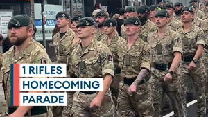 1st Battalion The Rifles return home from Cyprus