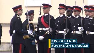 King attends 200th Sovereign's Parade at Sandhurst