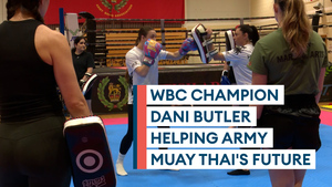 WBC Muay Thai champion Dani Butler shares knowledge with Army