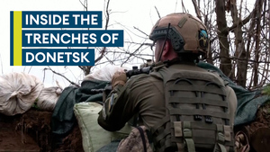 Ukrainian soldiers repelling Russian attacks on a daily basis from the trenches
