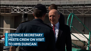Healey meets HMS Duncan sailors in Cyprus amid Middle East crisis