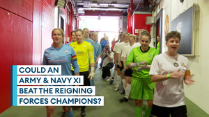 Military football stars play at Old Trafford for first time ever 