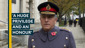 Outgoing Armed Forces chief marks last Remembrance Sunday in role
