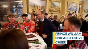 William spreads Christmas cheer on visit to barracks