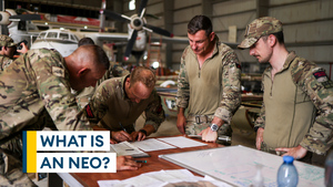 How do the military evacuate civilians from a country?