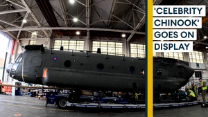 'Celebrity Chinook' goes on display after 40 years of RAF service