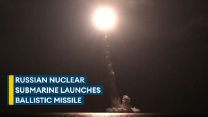 Russian nuclear submarine test launches ballistic missile