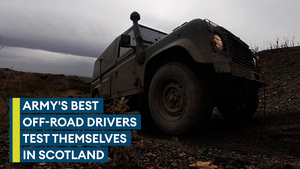 Soldiers put off-road driving skills to the test in Scotland