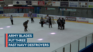 British Army Blades beat Royal Navy Destroyers in fiery ice hockey clash