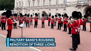 It's coming home! Army band's special rendition of Three Lions