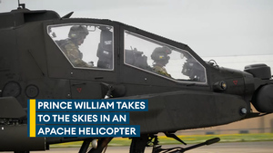 New Colonel-in-Chief William takes off in Apache