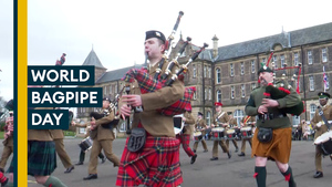 Latest batch of military musicians mark World Bagpipe Day