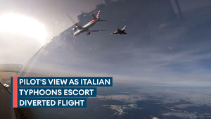 Italian Typhoons escort diverted flight amid bomb scare