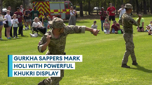 Queen's Gurkha Engineers wow crowds with thrilling Khukri display