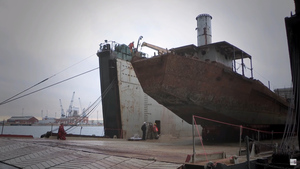 Last Surviving D-Day Tank Landing Craft Makes Final Journey
