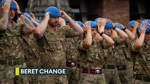  Coldstream Guards don blue berets ahead of UN mission