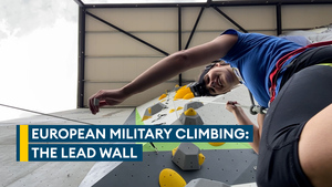 Experience the 2025 European Military Climbing Lead wall 