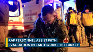 RAF personnel deliver emergency response after earthquake in Turkey