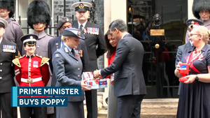 Rishi Sunak buys new plastic-free poppy 