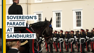 Officer Cadets brave the heatwave during the Sovereign's Parade