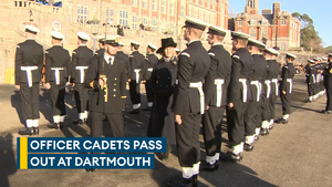 Officers pass out at BRNC Dartmouth for final time this year