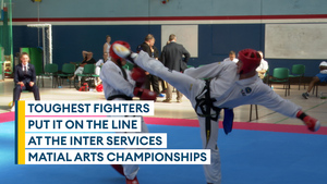 Military fighters grapple at Martial Arts Championships